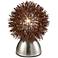 Cartago Hand-Crafted Coffee Brown Metal Accent Lamp
