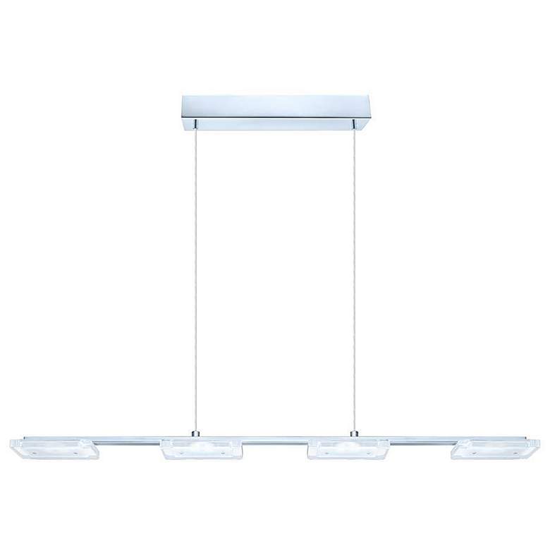 Image 1 Cartama 31" Wide 4-Light Chrome LED Linear Pendant