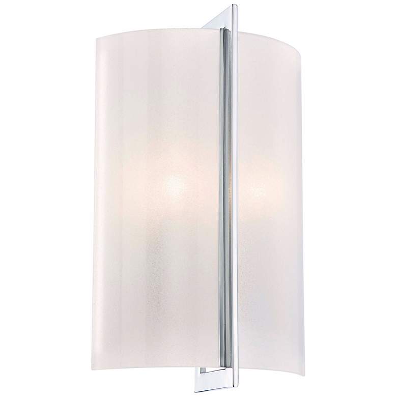 Image 1 Carte Bath 14 3/4 inch High Chrome and Iris Glass Wall Sconce