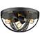 Carter 14" Wide Aged Bronze 3-Light Ceiling Light