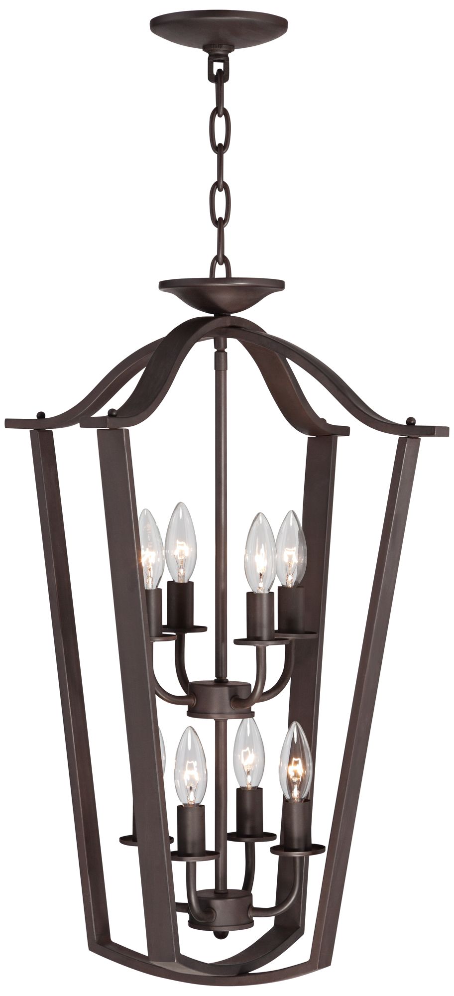 Carter 18" Wide 8-Light Antique Bronze Foyer Pendant