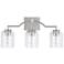 Carter 22" Wide Brushed Nickel 3-Light Vanity Bath Light