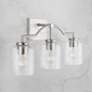 1_Carter 22" Wide Brushed Nickel 3-Light Vanity Bath Light