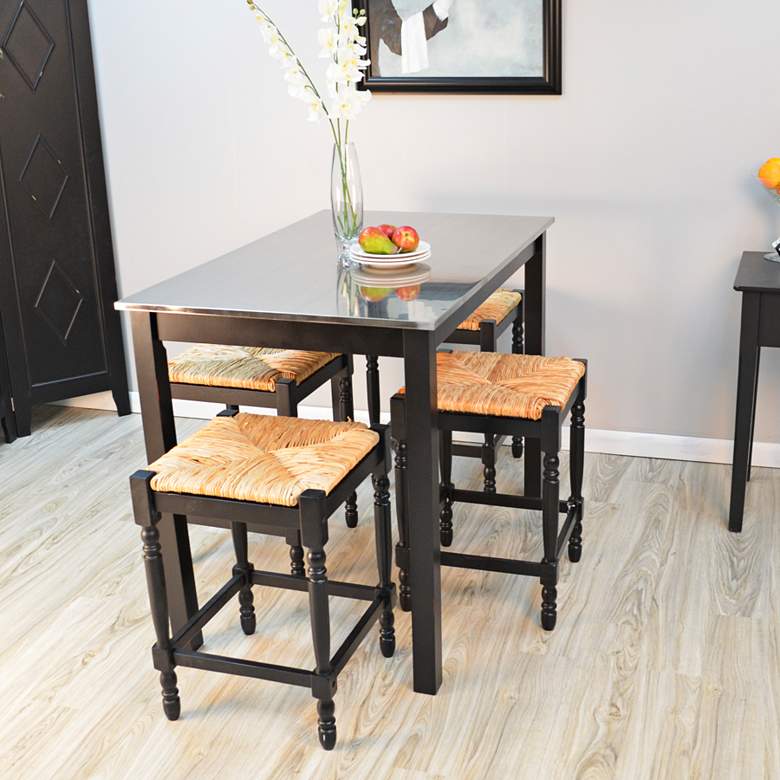 Image 6 Carter 42" Wide Black Rectangular Bar Table more views