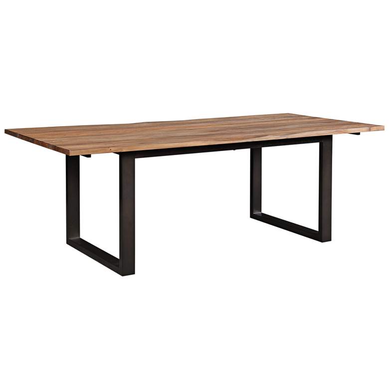 Image 1 Carter 86 1/2 inch Wide Rustic and Black Dining Table