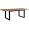 Carter 86 1/2" Wide Rustic and Black Dining Table