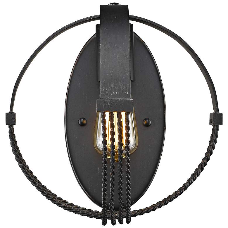 Image 1 Carter 9 1/4" High Aged Bronze Wall Sconce