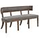 Carter Dark Moon Canvas Upholstered Dining Bench