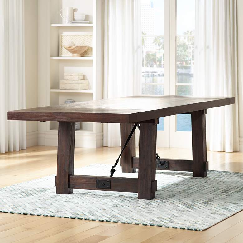 Image 1 Carter Rustic Java Extension Dining Table