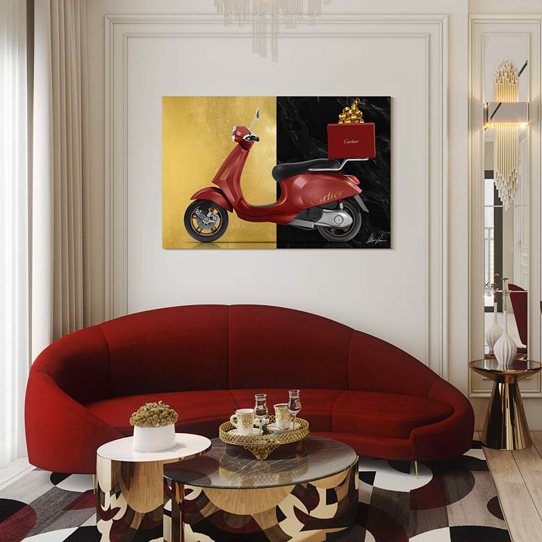 Image 4 Cartier Delivery 48 inch x 32 inch Frameless Printed Glass Wall Art more views