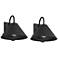 Cartwright 11" High Black Outdoor Wall Barn Light Set of 2
