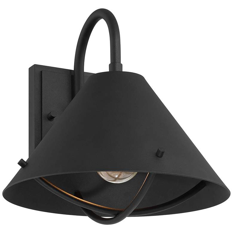 Image 2 Cartwright 11" High Black Outdoor Wall Barn Light