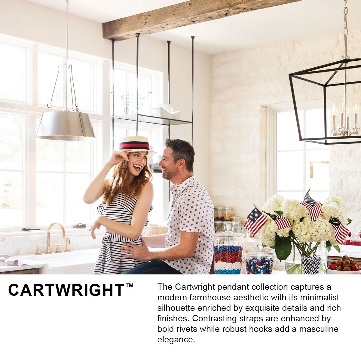 Cartwright 15 1/4"W Polished Antique Nickel Pendant Light