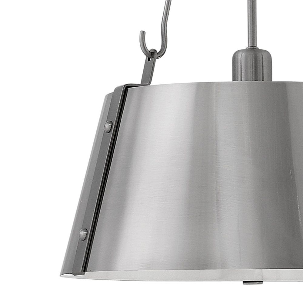 Cartwright 15 1/4"W Polished Antique Nickel Pendant Light