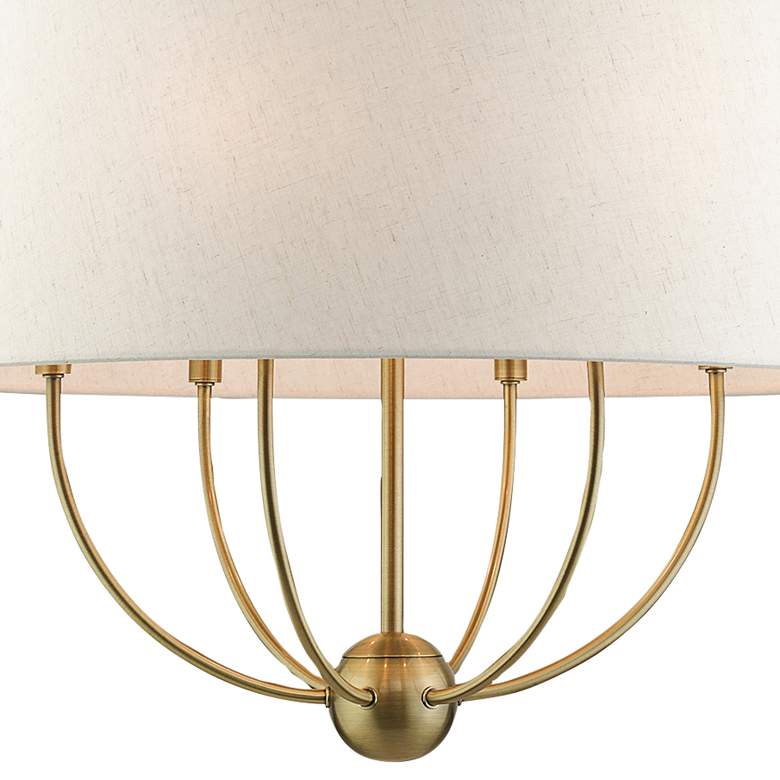 Image 4 Cartwright 24" Wide Antique Brass 6-Light Drum Chandelier more views