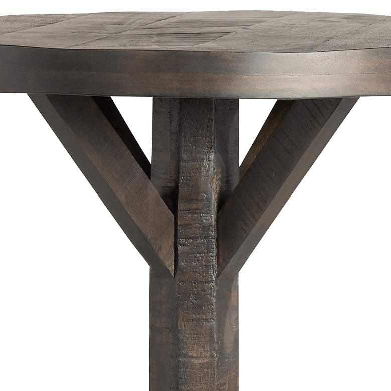 Image 2 Cartwright 28" Wide Dark Brown Wood Round Pub Table more views