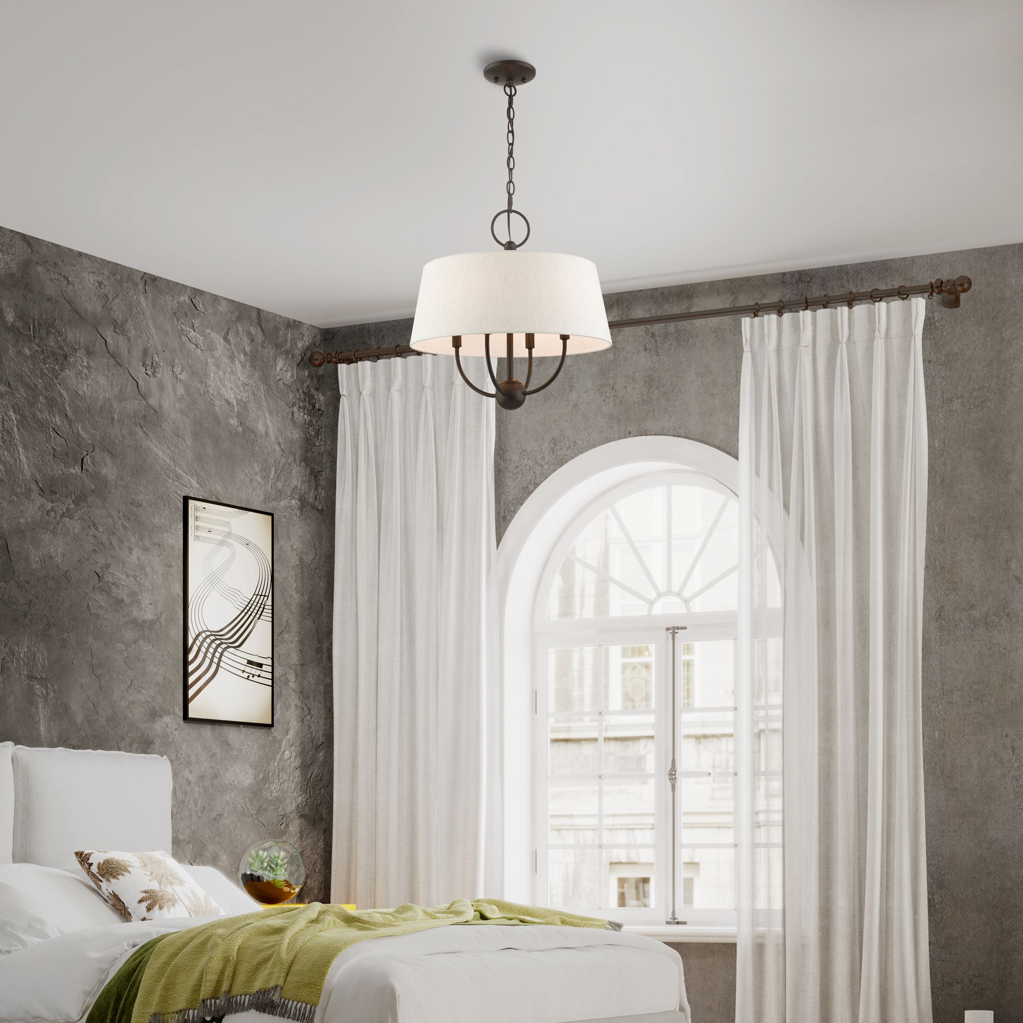 Cartwright 4 Light English Bronze Pendant Chandelier