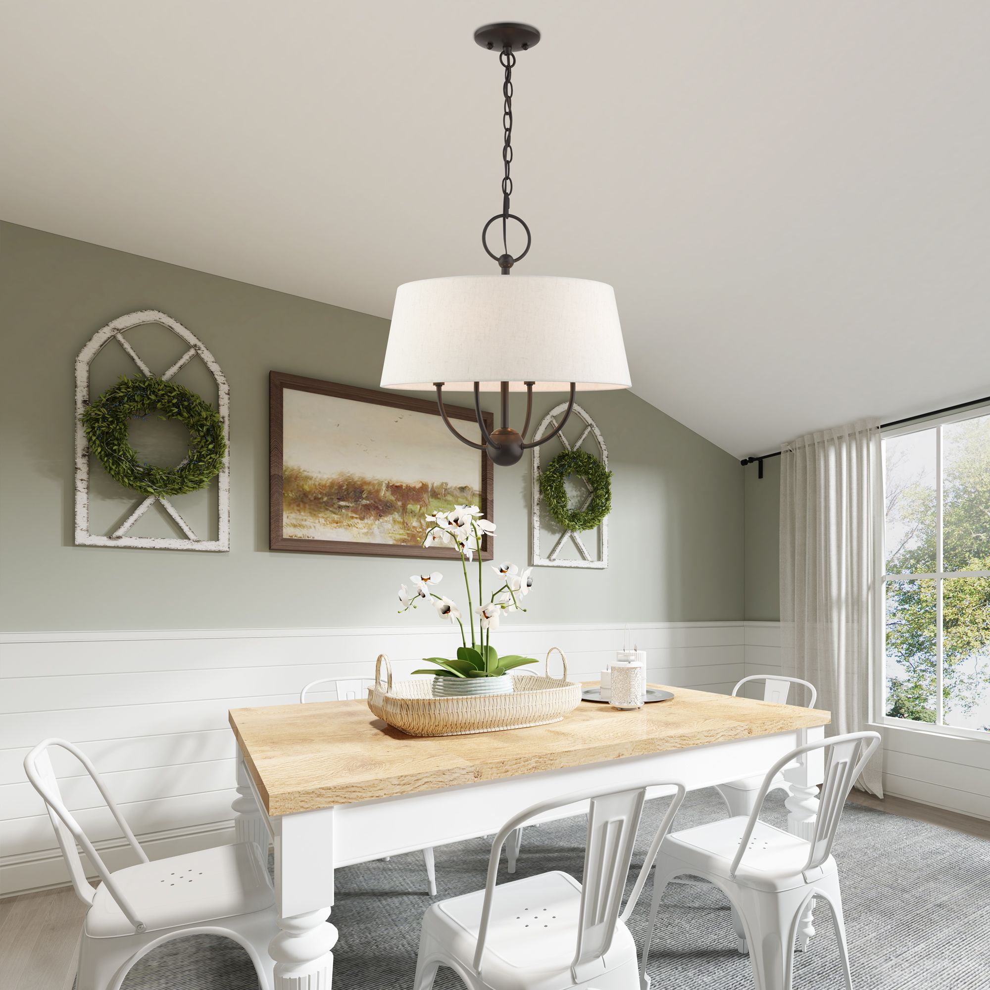 Cartwright 4 Light English Bronze Pendant Chandelier