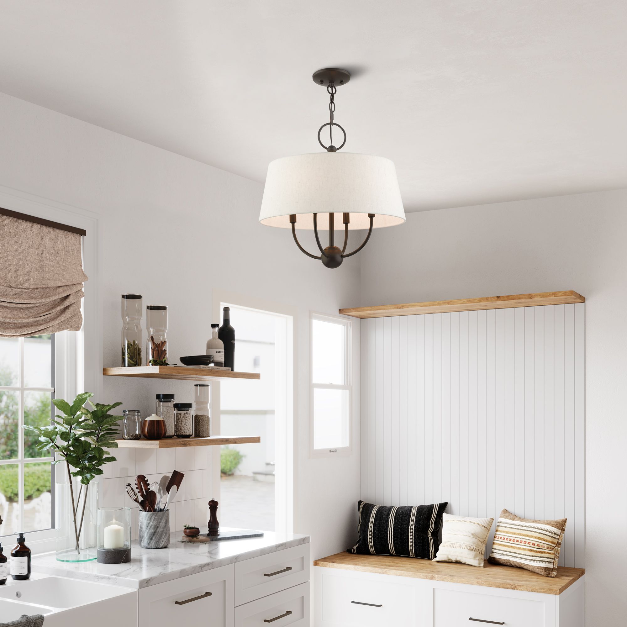 Cartwright 4 Light English Bronze Pendant Chandelier