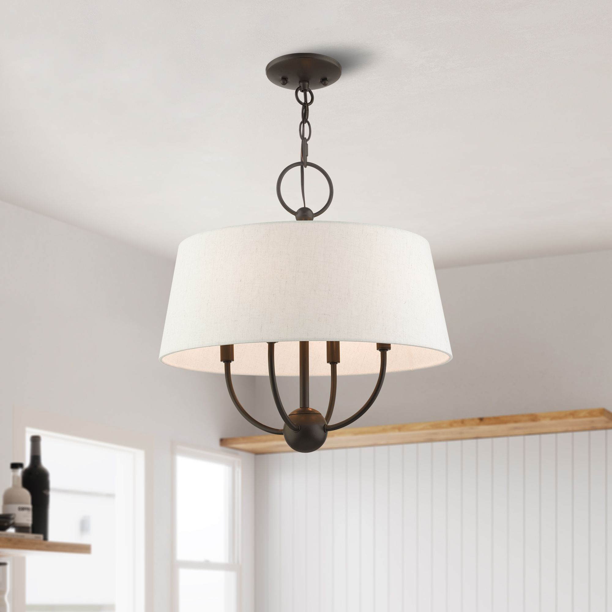 Cartwright 4 Light English Bronze Pendant Chandelier