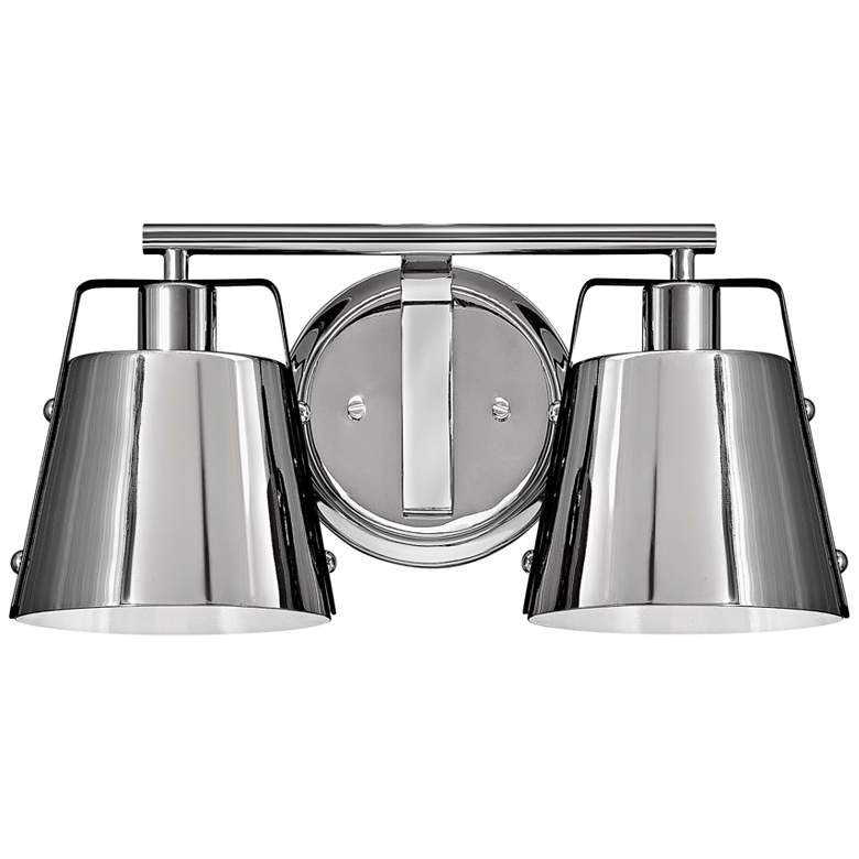 Image 1 Cartwright 7 1/2" High Polished Nickel 2-Light Wall Sconce
