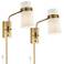 Cartwright Antique Brass Plug-In Wall Lamps Set of 2