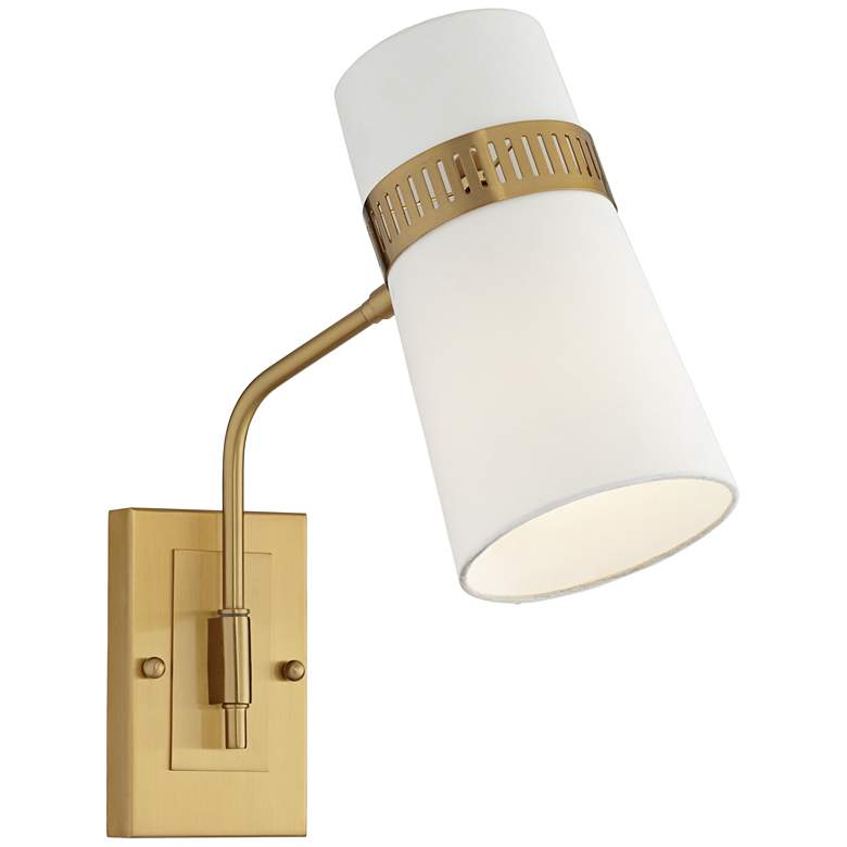 Image 2 Cartwright Warm Antique Brass Hardwire Wall Lamp