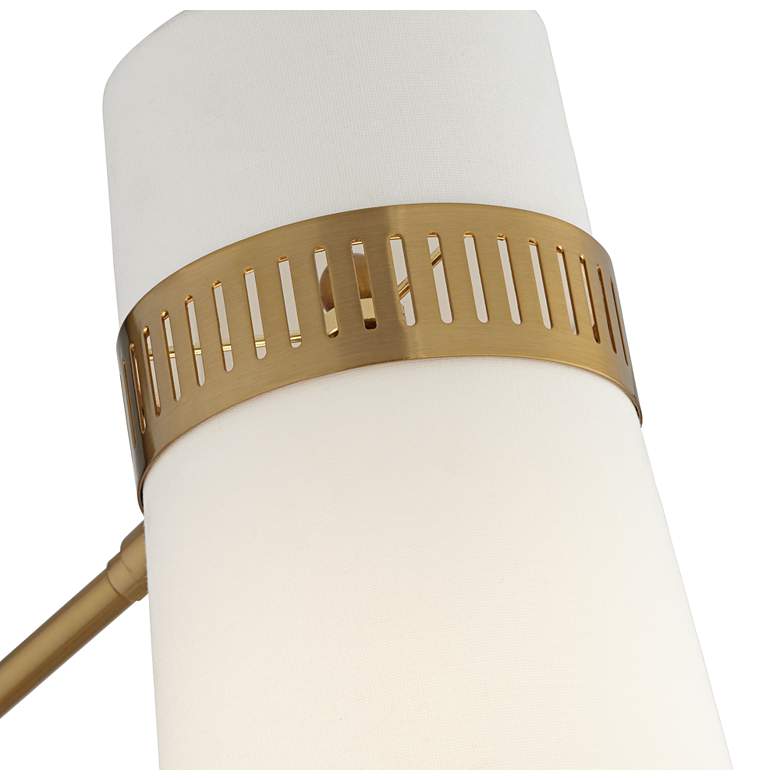 Image 3 Cartwright Warm Antique Brass Hardwire Wall Lamp more views