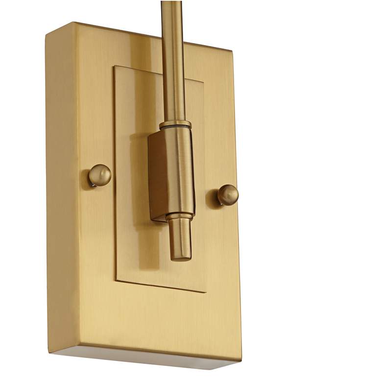 Image 4 Cartwright Warm Antique Brass Hardwire Wall Lamp more views