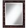 Carved Scroll 34" High Chocolate Brown Wall Mirror