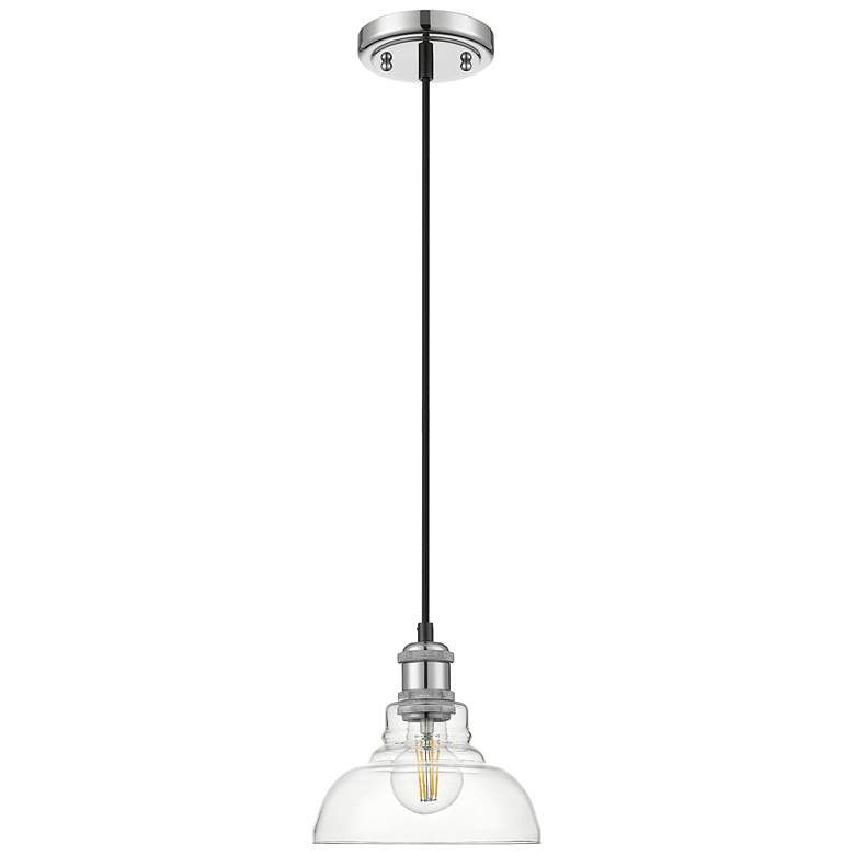 Image 1 Carver 1-Light Mini Pendant in Chrome with Clear Glass