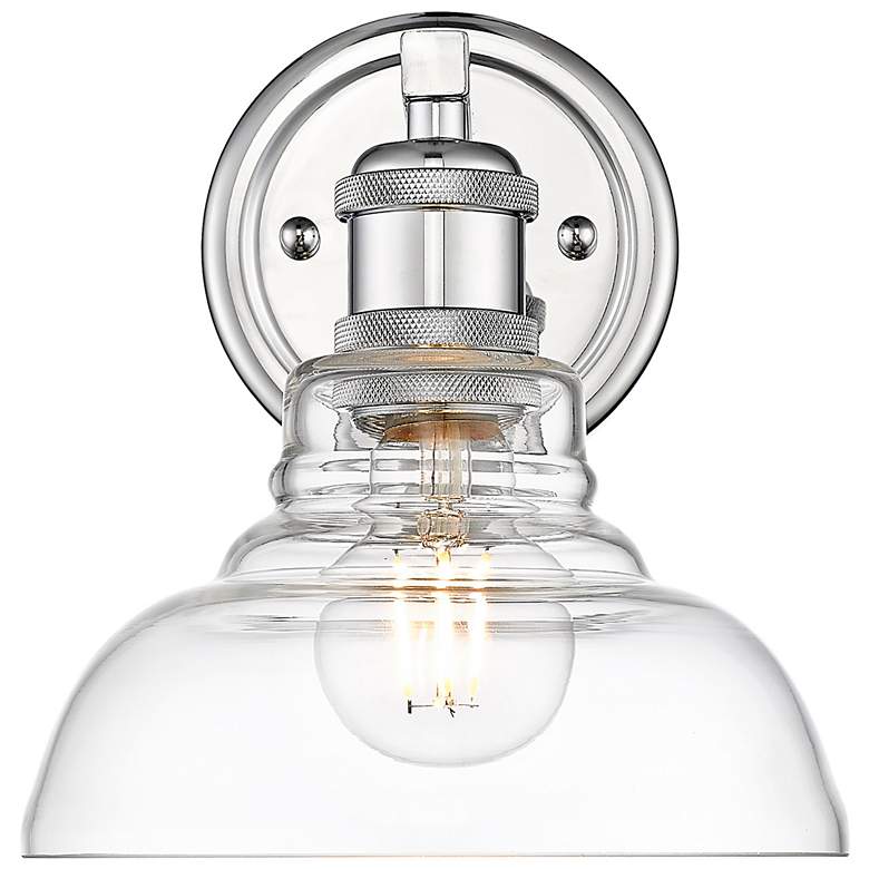 Image 1 Carver 1-Light Vanity Light in Chrome with Clear Glass