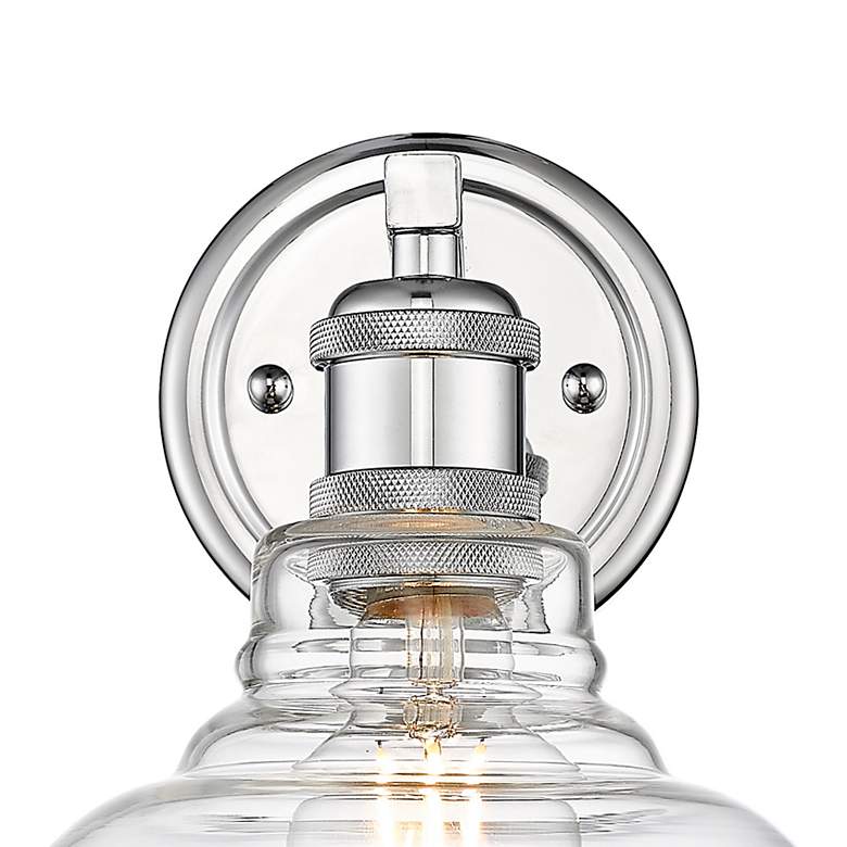 Image 2 Carver 1-Light Vanity Light in Chrome with Clear Glass more views