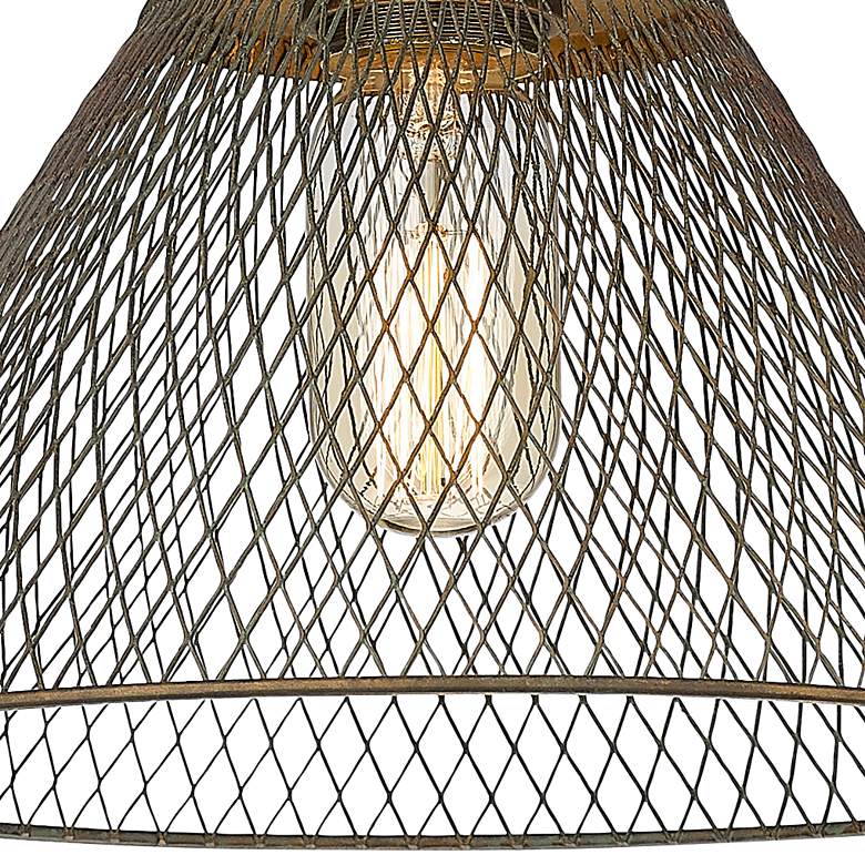 Image 3 Carver 10" Wide Copper Patina 1-Light Semi-Flush more views