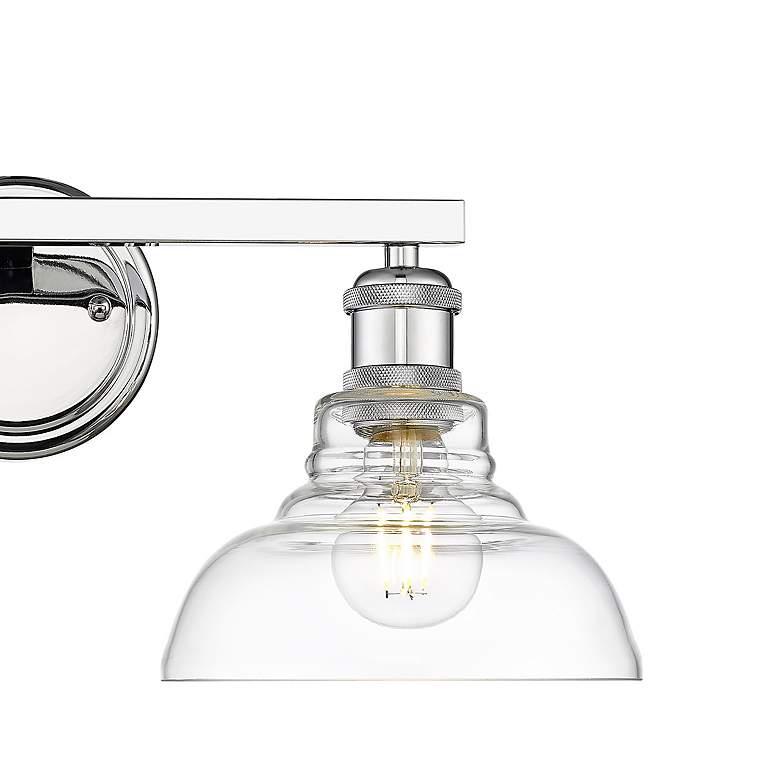 Image 2 Carver 2-Light Vanity Light in Chrome with Clear Glass more views