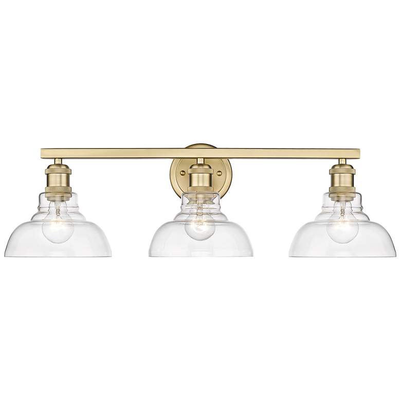 Image 1 Carver 27 1/2" Wide Brushed Champagne Bronze 3-Light Bath Light