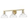 Thumbnail3 of Carver 27 1/2" Wide Brushed Champagne Bronze 3-Light Bath Light more views