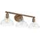 Carver 27 1/2" Wide Copper Patina Clear 3-Light Bath Light