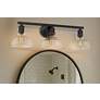 1_Carver 27 1/2" Wide Matte Black 3-Light Bath Light