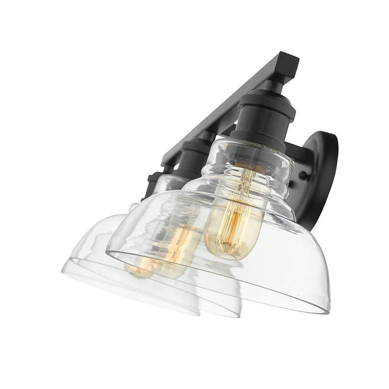 Image 4 Carver 27 1/2" Wide Matte Black 3-Light Bath Light more views