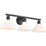 Thumbnail2 of Carver 27 1/2" Wide Matte Black 3-Light Bath Light