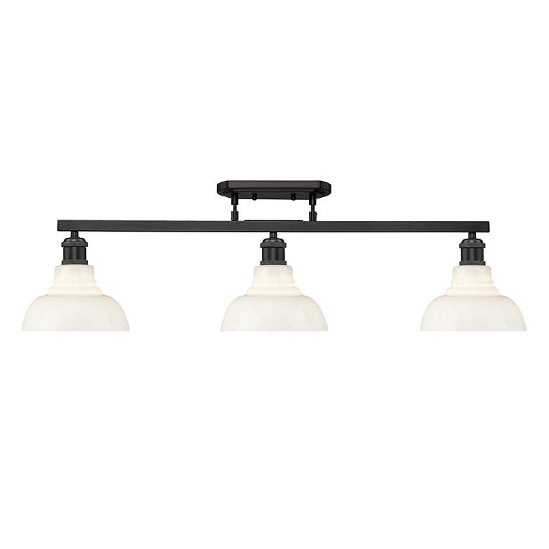Image 2 Carver 3-Light Semi-Flush in Matte Black more views