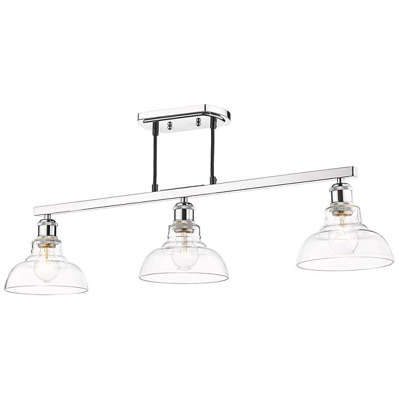 Image 1 Carver 35 1/2" Wide Chrome 3-Light Ceiling Light