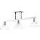 Carver 35 1/2" Wide Chrome 3-Light Ceiling Light
