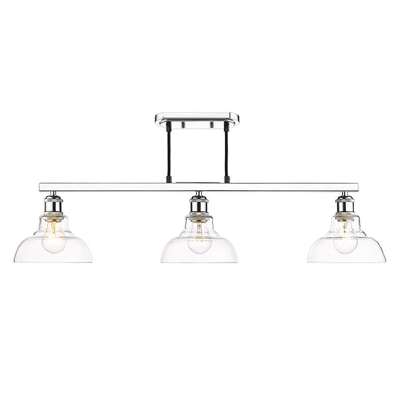 Image 2 Carver 35 1/2" Wide Chrome 3-Light Ceiling Light more views