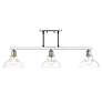 2_Carver 35 1/2" Wide Chrome 3-Light Ceiling Light more views