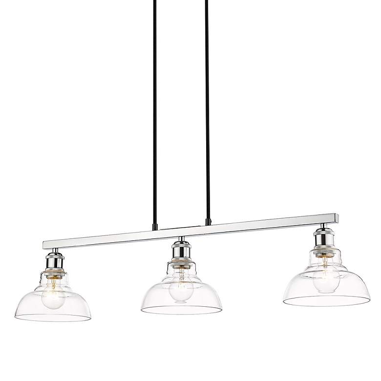 Image 3 Carver 35 1/2" Wide Chrome 3-Light Ceiling Light more views