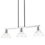 3_Carver 35 1/2" Wide Chrome 3-Light Ceiling Light more views