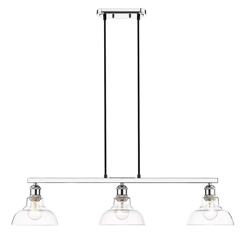 Image 4 Carver 35 1/2" Wide Chrome 3-Light Ceiling Light more views
