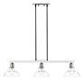 4_Carver 35 1/2" Wide Chrome 3-Light Ceiling Light more views
